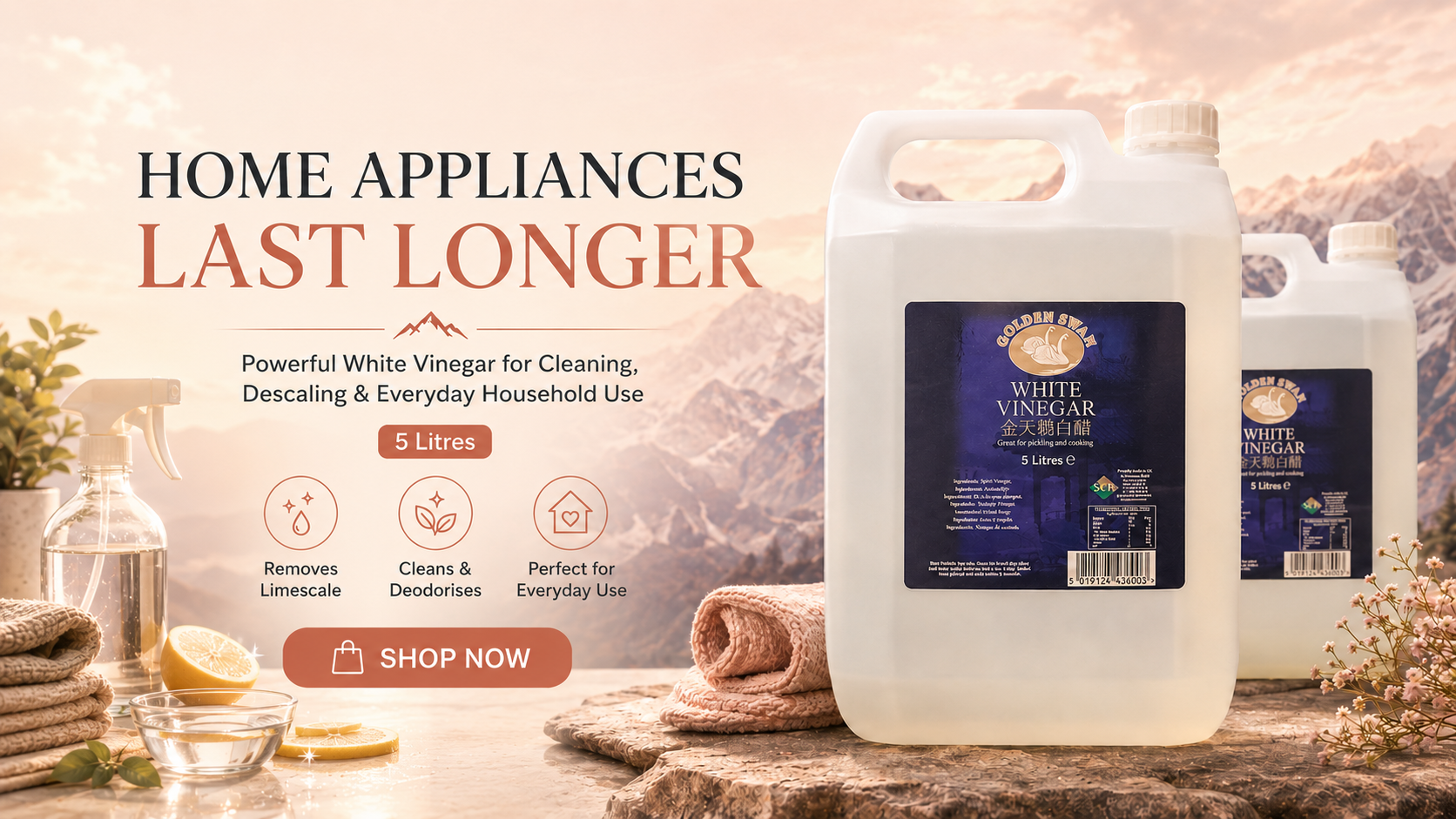 White vinegar household range