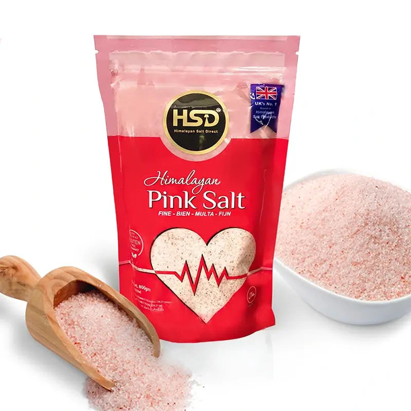 HSD Natural Himalayan Pink Salt | 800g | 100% Pure | Organic Cooking Table Salt | Food Grade A+|