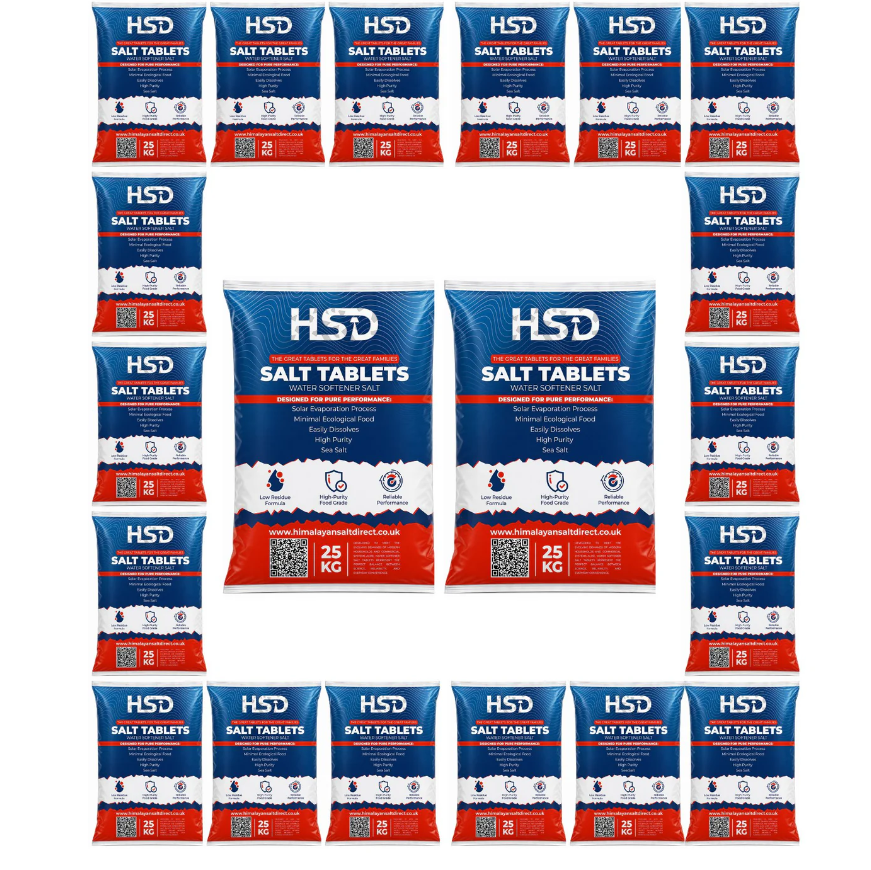 HSD Himalayan Salt Direct 20 x 25kg Water Softener Salt Tablets – Premium Salt for All Water Softeners