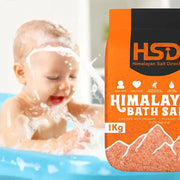 HSD Himalayan Pink Bath Salt 1kg – 100% Pure, Natural & Unscented Mineral Salt for Relaxing & Soothing Baths