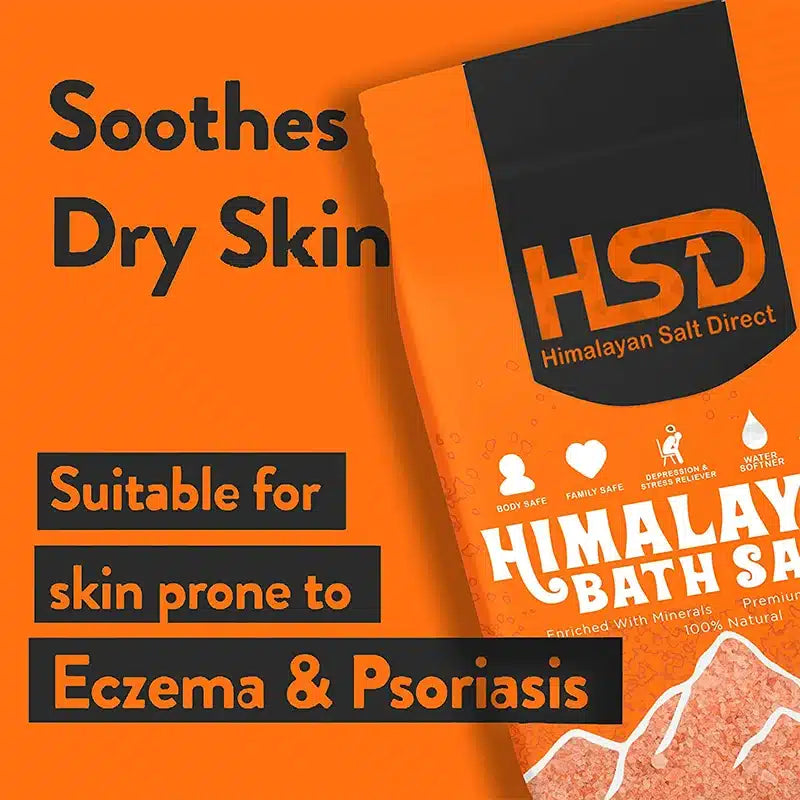 HSD Himalayan Pink Bath Salt 5kg – 100% Pure, Natural & Unscented Mineral Salt for Relaxing & Soothing Baths