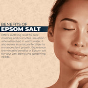 MAC Epsom Bath Salts - 100% Pure Epsom Salts, Our Magnesium Sulphate Bath Salts are Premium Bath Salts for Men and Women, Magnesium Bath Salts for Muscle Soak - Epsom Salts 1kg (1 Pack)