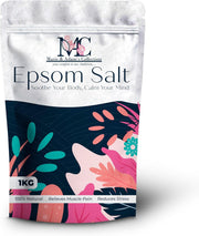 MAC Epsom Bath Salts - 100% Pure Epsom Salts, Our Magnesium Sulphate Bath Salts are Premium Bath Salts for Men and Women, Magnesium Bath Salts for Muscle Soak - Epsom Salts 1kg (1 Pack)