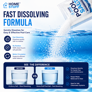 Home Stuff Pool Salt, High Purity Fast Dissolving Swimming Pool Salt for Salt Chlorinator Systems (25kg)