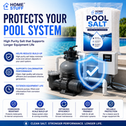 Home Stuff Pool Salt, High Purity Fast Dissolving Swimming Pool Salt for Salt Chlorinator Systems (25kg)