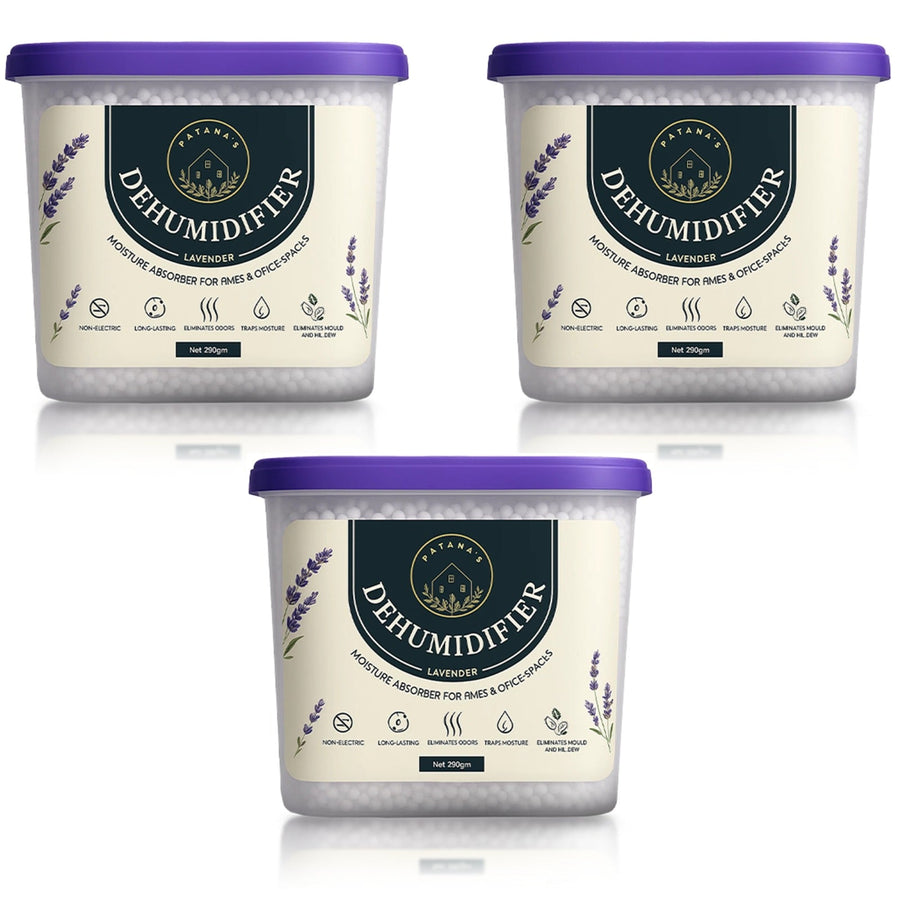 600ml Dehumidifier Moisture Absorber 290g – Lavender Non-Electric Damp Trap for Home & Wardrobe