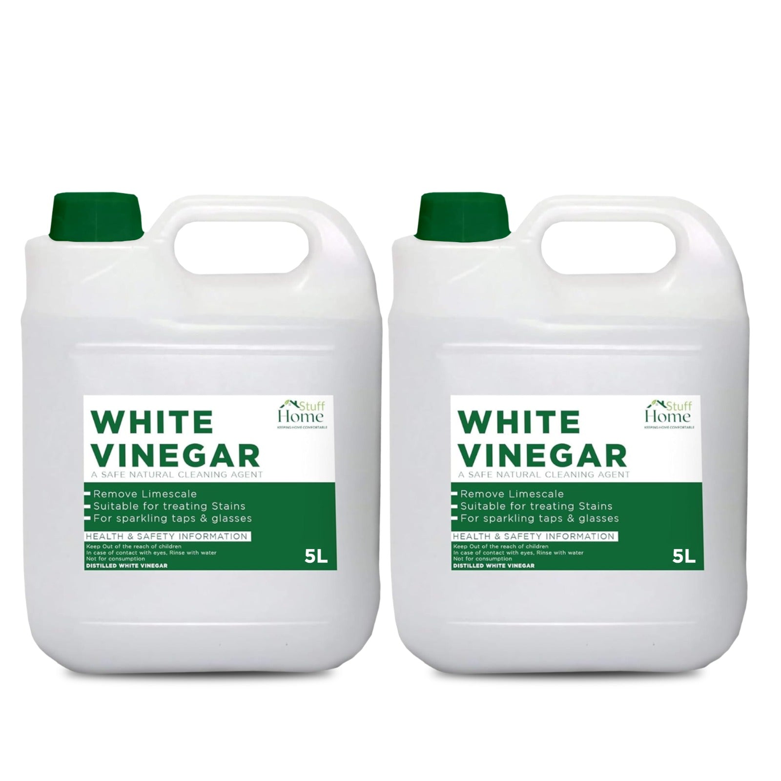 Home Stuff White Vinegar - for Cleaning, Pickling, Marinating & Cooking - Distilled White Vinegar- 5 Litre Bottle