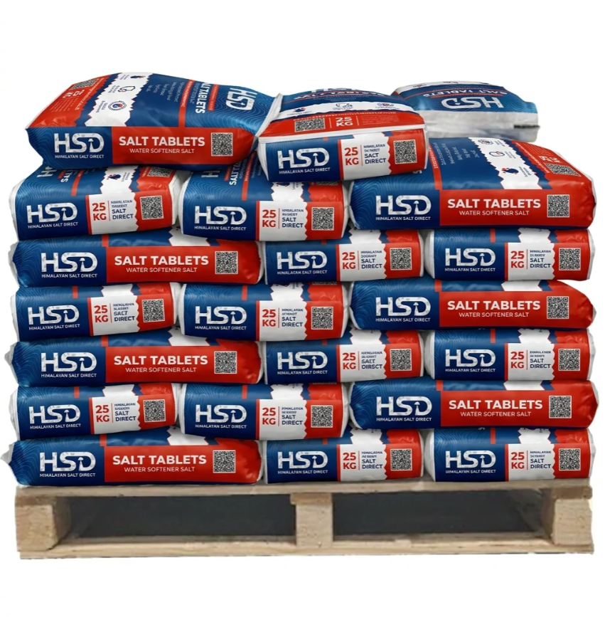 HSD Water Softener Salt Tablets Pallet – 25kg Premium Salt Bags Compatible with All Water Softeners